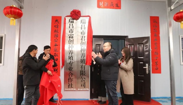 投資約65萬元，江西瑞昌霖創(chuàng)種養(yǎng)殖專業(yè)合作社揭牌